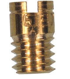 Mikuni Low Speed Jet 112.5 for carburetor fuel system, showing a small metallic jet part used in motorcycle or ATV engines.