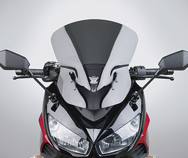 National Cycle Vstream Sport/Tour dark smoke windshield, replacement motorcycle windscreen, aerodynamic design and tinted finish.