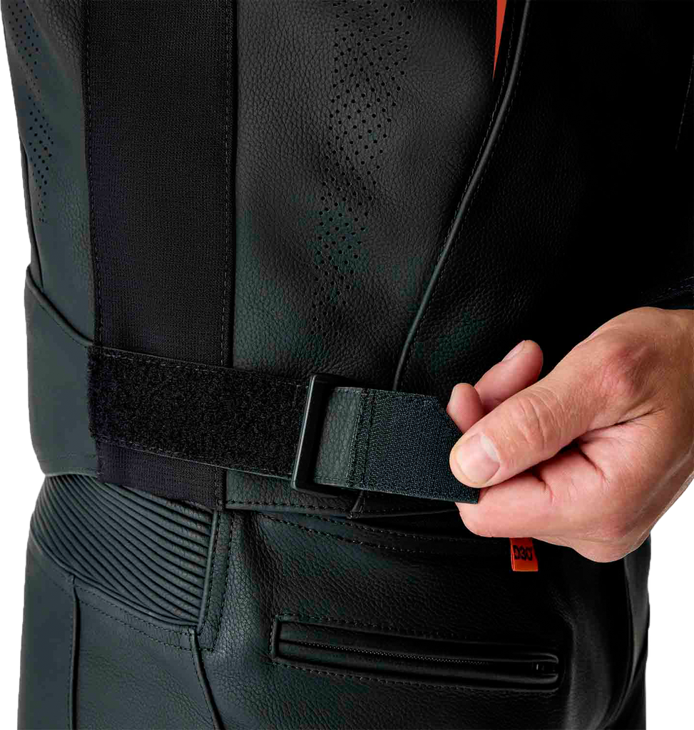 S1 D3o Leather Jacket Blk/Gry/Red 2x