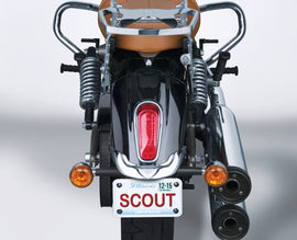 National Cycle rear fender tip in chrome for Indian motorcycles, showcasing polished metal and sleek design.