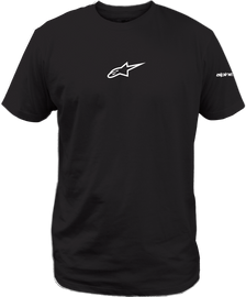 Alpine Star black Frontal SS CSF T-shirt in size large, featuring a front design and casual fit.