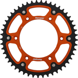 Supersprox rear stealth sprocket with 49-tooth aluminum and steel, designed for Husqvarna and KTM motorcycles.