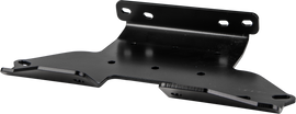 Open Trail Winch Mount 459-0535 installed on off-road vehicle, showing sturdy metal construction and mounting points for winch attachment.
