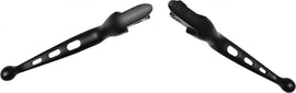 HardDrive black 3-hole lever set for FLH/FLT models 2008-2013, motorcycle brake and clutch levers in image.