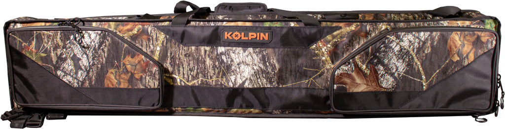 Kolpin Mossy Oak Camo double UTV soft gun case, designed for secure storage of firearms, with padded interior and rugged zippers.