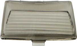 HardDrive rear fender tip light with smoked lens for motorcycle, showing the smoked lens and mounting details.