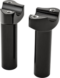 HardDrive H-Bar risers, 4.5-inch straight black computer desk risers, designed for ergonomic support and height adjustment.