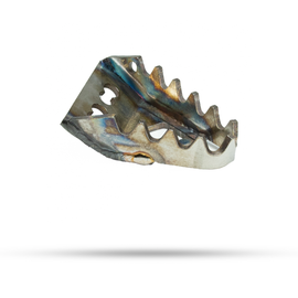 Enduro Engineering Triumph brake tips for Enduro motorcycle, shown in close-up with metal tips and mounting hardware.