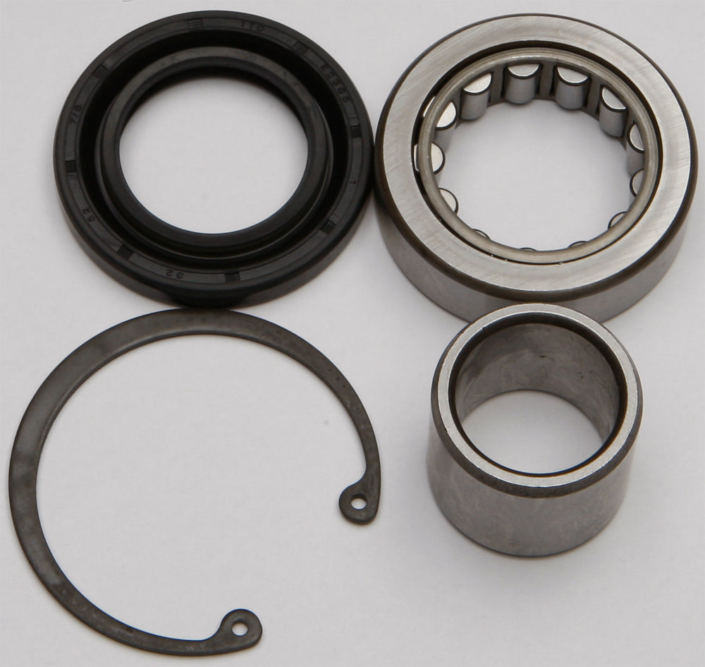 All Balls Drive Inner Primary Bearing and Seal Kit 22-53103 with bearings and seals laid out for motorcycle repair.