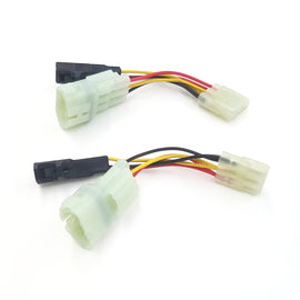 Pathfinder wire adapter plug for auxiliary lighting, electrical connector with black and red wires, model HON 226-0053