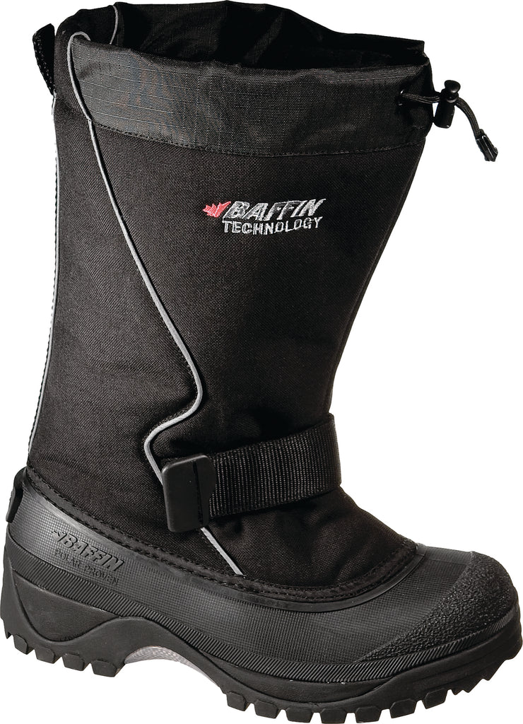 Black Baffin Inc Tundra Boots in size 10, featuring durable exterior and rugged sole for winter outdoor wear.