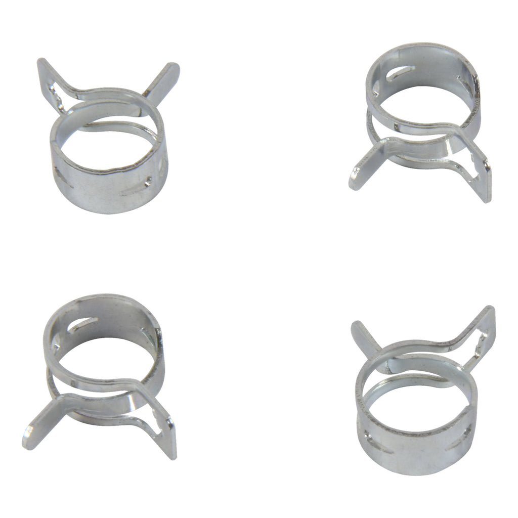All Balls Hose Clamps Refill Kit with four fuel system clamps for intake and carburetor applications, shown in the image.