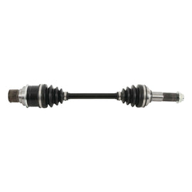 All Balls Drive Axle 536-0087 showing a metal axle with protective boot and mounting points for vehicle replacement.