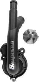 Boyesen black water pump cover and impeller kit for outdoor power equipment, showing the black cover and impeller components.