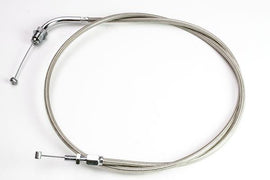 Motion Pro Armor Coat throttle push cable for motorcycle control lines, showing the sturdy cable and protective coating.