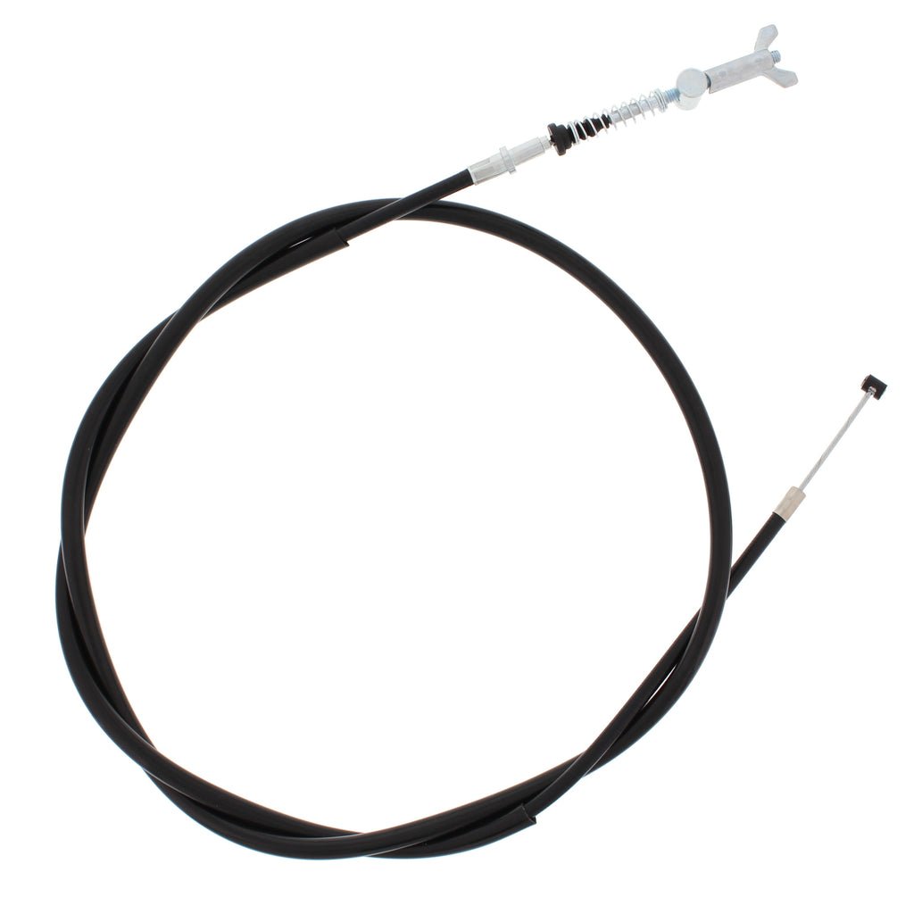 All Balls rear hand brake cable for hydraulic control lines, showing the black cable with metal fittings and protective sheathing.
