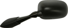 Load image into Gallery viewer, Black left side motorcycle mirror by Emgo, model Yam 56-9847, featuring a sleek, round mirror surface and mounting arm.