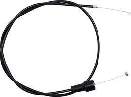 Black vinyl throttle cable by Motion Pro, designed for hydraulic control lines, with metal fittings at each end.