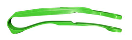 Acerbis green chain slider for motorcycle, showing the curved rubber and metal construction with Acerbis branding