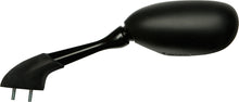 Load image into Gallery viewer, Left side Emgo motorcycle mirror with black housing and mounting arm, designed for Yam 56-9837 model.