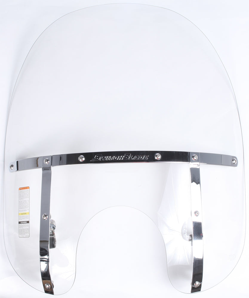National Cycle Switchblade 2-Up windshield for Harley Wideglide, clear acrylic windscreen with quick release and adjustable height.