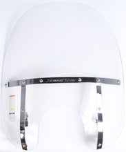 Load image into Gallery viewer, National Cycle Switchblade 2-Up windshield for Harley Wideglide, clear acrylic windscreen with quick release and adjustable height.