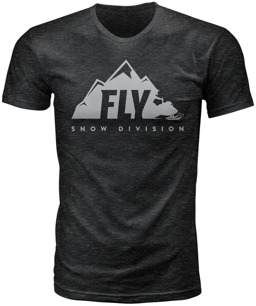 Fly Racing Fly Focus Tee in black, front view showing the casual design and logo on a men's short-sleeve T-shirt.