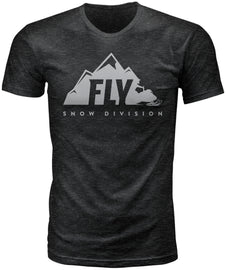 Fly Racing Fly Focus Tee in black, front view showing the casual design and logo on a men's short-sleeve T-shirt.