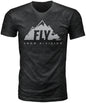 Fly Racing Fly Focus Tee in black, front view showing the casual design and logo on a men's short-sleeve T-shirt.