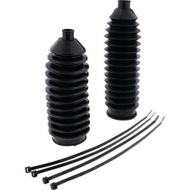 All Balls suspension rack boot kit Pol 251-3015, black rubber boots with metal clamps for motorcycle suspension protection.
