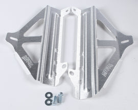 Devol Radiator Race Braces 60-5180 street car upgrade, showing black metal radiator braces mounted in an engine bay.