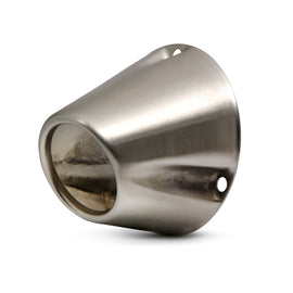 Pro Circuit 4-inch stainless steel exhaust end cap replacement part, shown in silver with a polished finish.