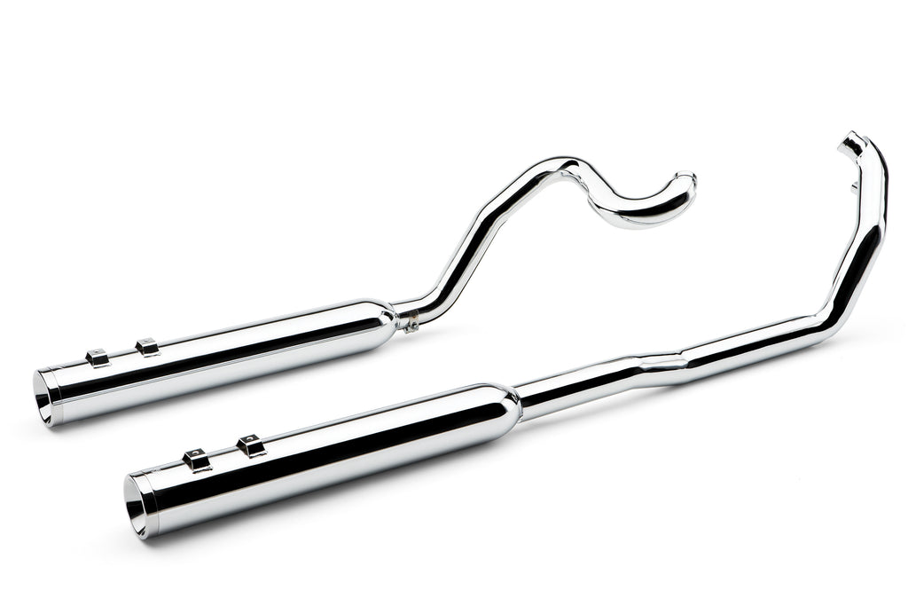 Cobra True Dual Headpipes exhaust system in chrome for Harley FLH/Flt 07-08, showing polished dual exhaust headers.