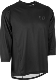 Fly Racing Ripa 3/4 sleeve black jersey in size XL, featuring lightweight, breathable fabric and stylish racing design.