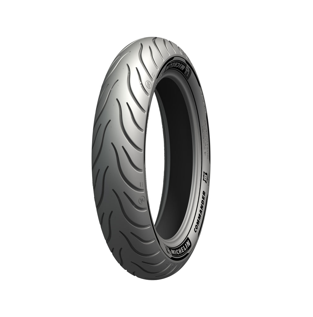 Michelin Tire Commander III Touring front tire 130/80B17 with bias ply construction and 65H load rating, suitable for motorcycles.
