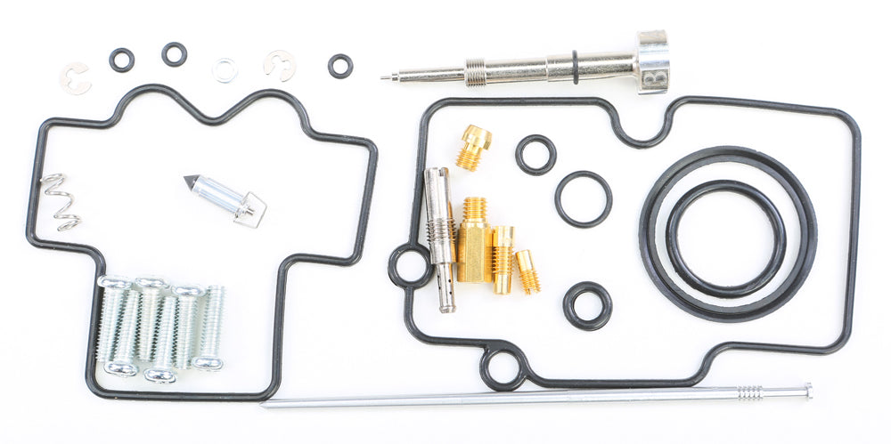 All Balls bike carburetor rebuild kit 226-1474 for intake and fuel system, includes gaskets, seals, and components.