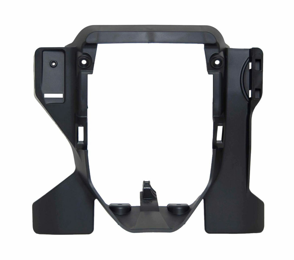 Acerbis Hus Black headlight mask body for motorcycle, featuring a sleek black design with vent openings and mounting points.