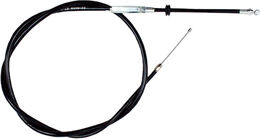 Motion Pro black vinyl throttle cable 70-2048 for motorcycle control lines, showing the cable's durable black vinyl exterior.