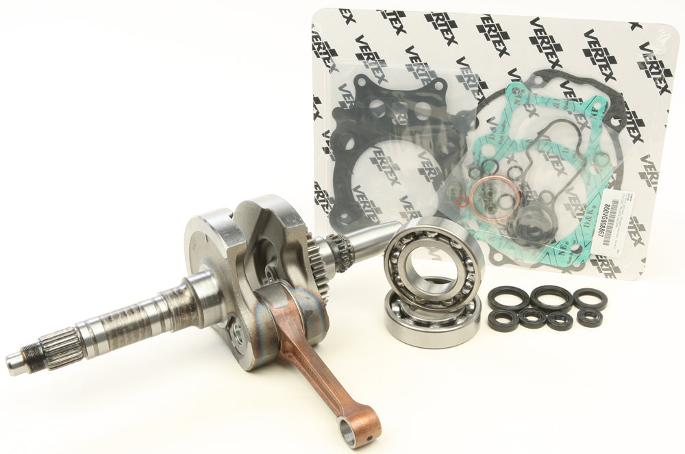 Hot Rods complete engine bottom end kit with pistons, crankshaft, and connecting rods for automotive performance repair.