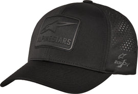 Black Alpine Star Decore Lazer Tech Hat in Sm/Md size, featuring sleek design and laser detailing.