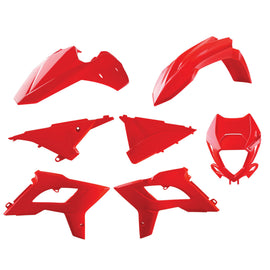 Polisport Plastics Beta Red Restyle Kit with mask for body customization, shown in the image.