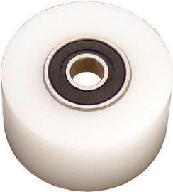 ModQuad Chain Roller Top in white, designed for motorcycle chains, featuring a durable, smooth roller for optimal chain performance.