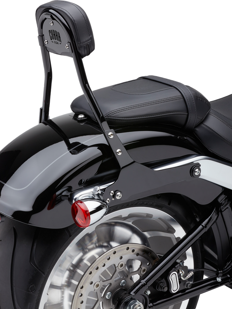 Cobra detachable black round backrest for body, model Flfb/S Fxbr/S 18-25, with adjustable design and padding.