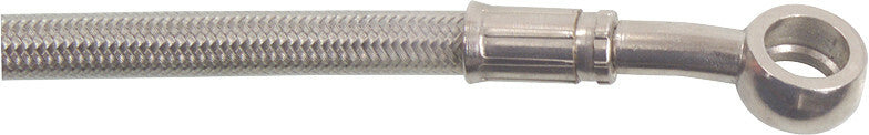 GBRAKES steel front brake line for Yamaha motorcycles, showing the durable metal tubing and fittings for reliable braking performance.