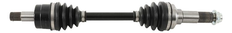 All Balls heavy duty front drive axle with six ball bearings, durable metal construction, and branded components.