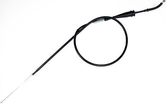 Motion Pro black vinyl throttle cable 70-5142 for motorcycle, showing the flexible cable with black vinyl coating and metal fittings.