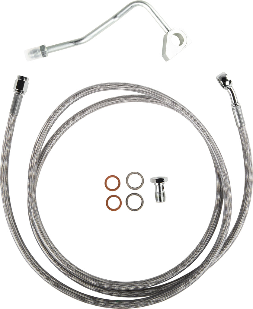 Goodridge Premium ABS brake line kit with four stainless steel braided hoses for all FLH FLT Exc Fltrx/S 14-Up motorcycles