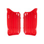 Polisport Plastics Radiator Louvers in Hon Red for motorcycle body, with vented design and sturdy plastic construction.