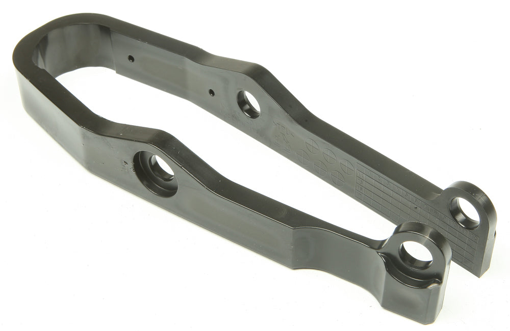 Acerbis black swingarm chain slider for drive chain protection, part number 24041-90001, mounted on motorcycle swingarm.