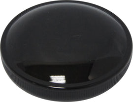 Black vented gas cap by HardDrive, designed for gas tanks with a durable, single-piece construction and a sleek, matte finish.